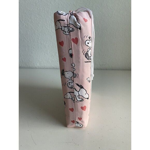 4 Pc Peanuts Snoopy Hearts Pink Valentines Day TWIN Size Sheet Set Soft NEW - Picture 6 of 13